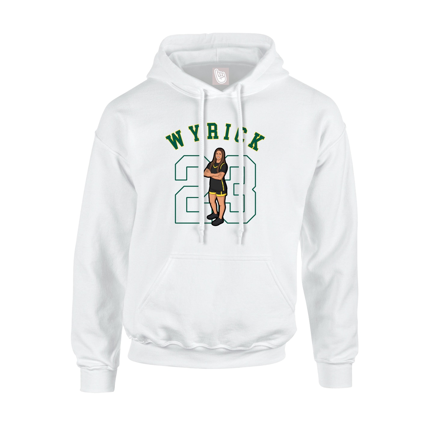 Youth Hoodie — Shirsey Arch in White
