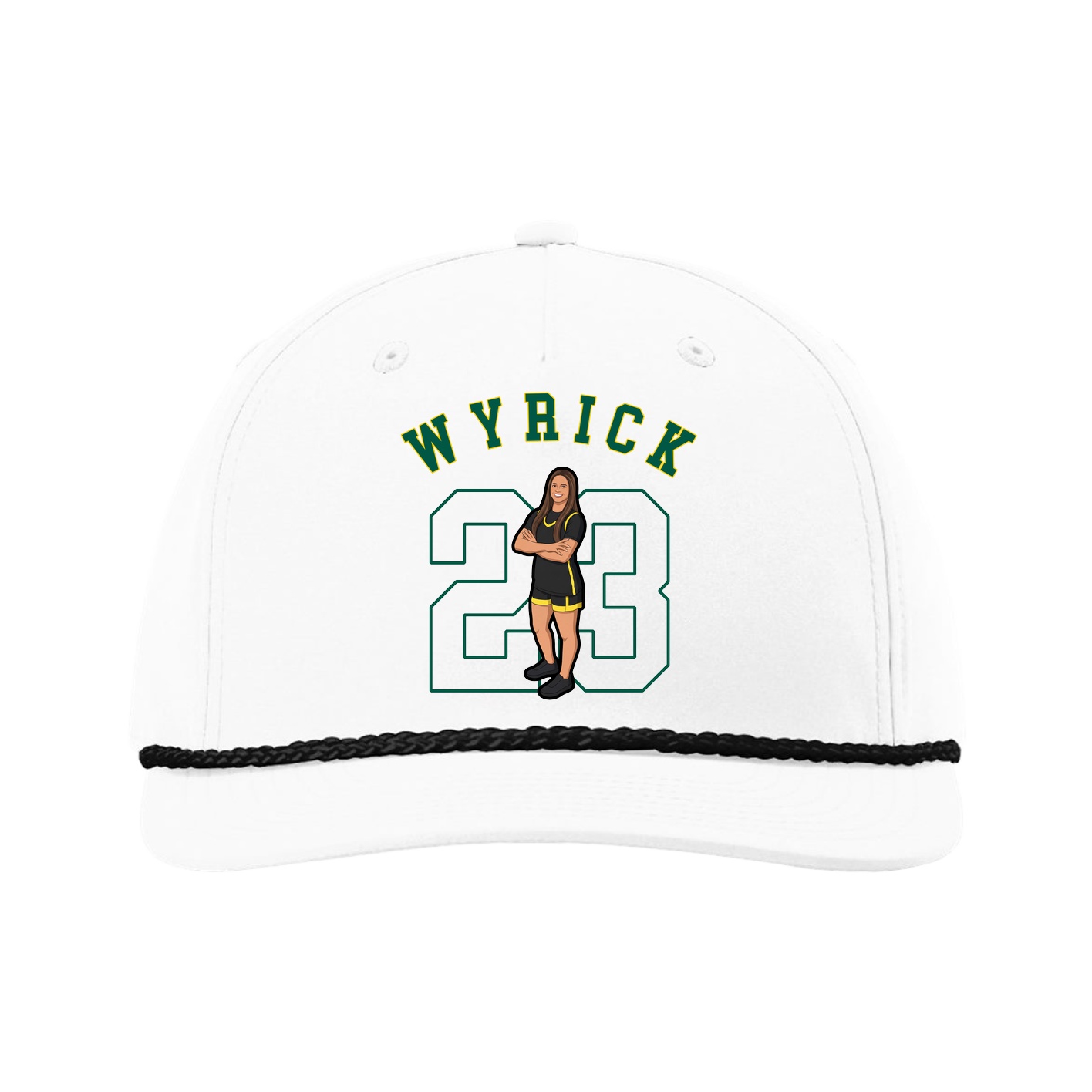 Five-Panel Classic Rope Cap — Shirsey Arch in White