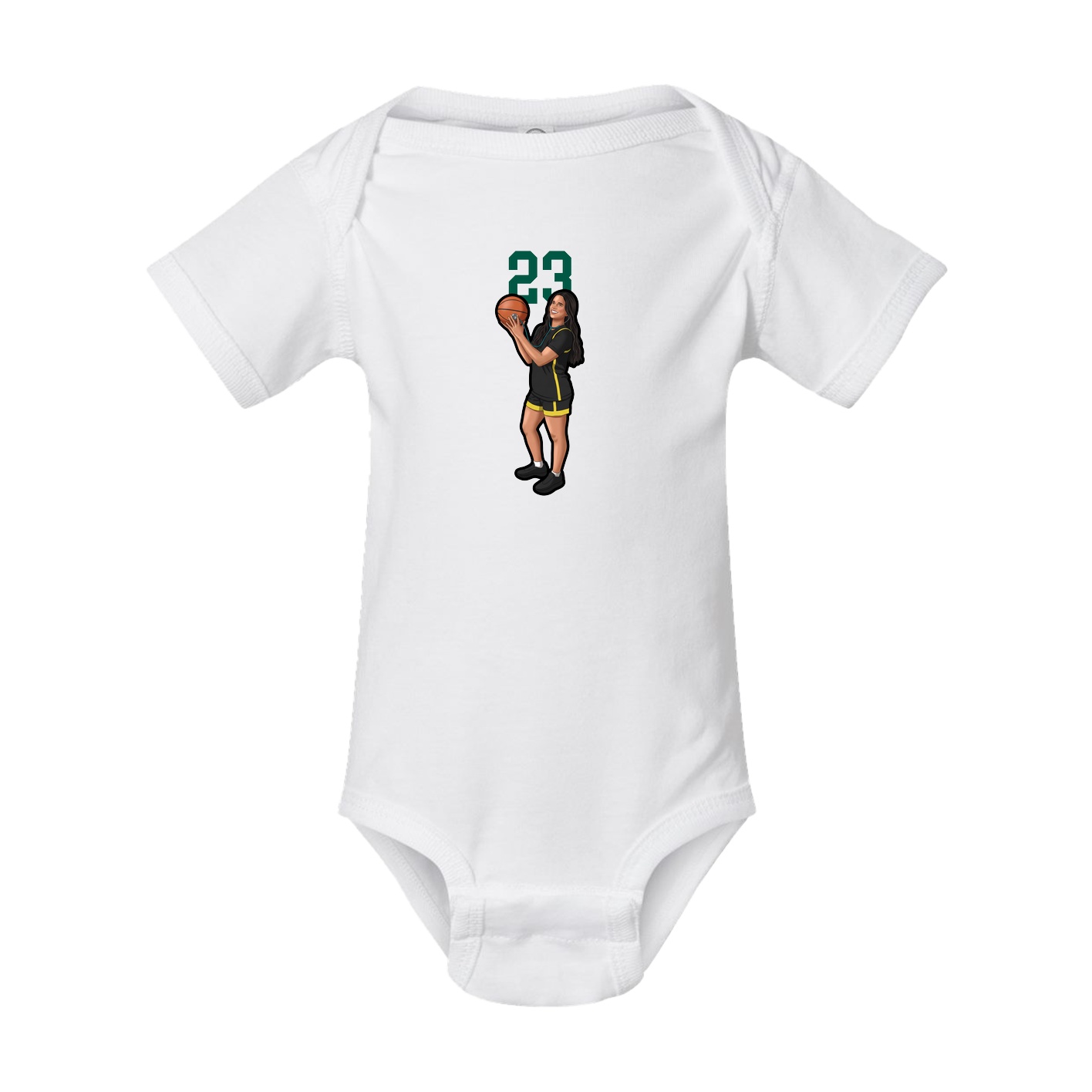 Baby Onesie — Number Top in White