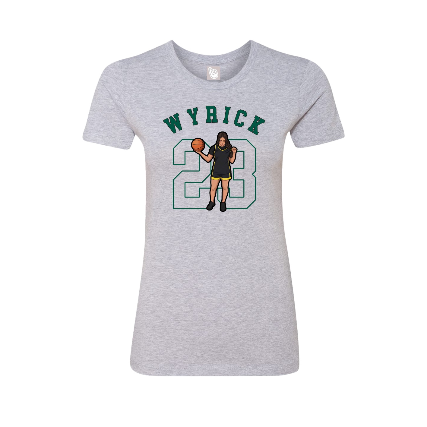 Fitted Women's Tee — Shirsey Arch in Grey