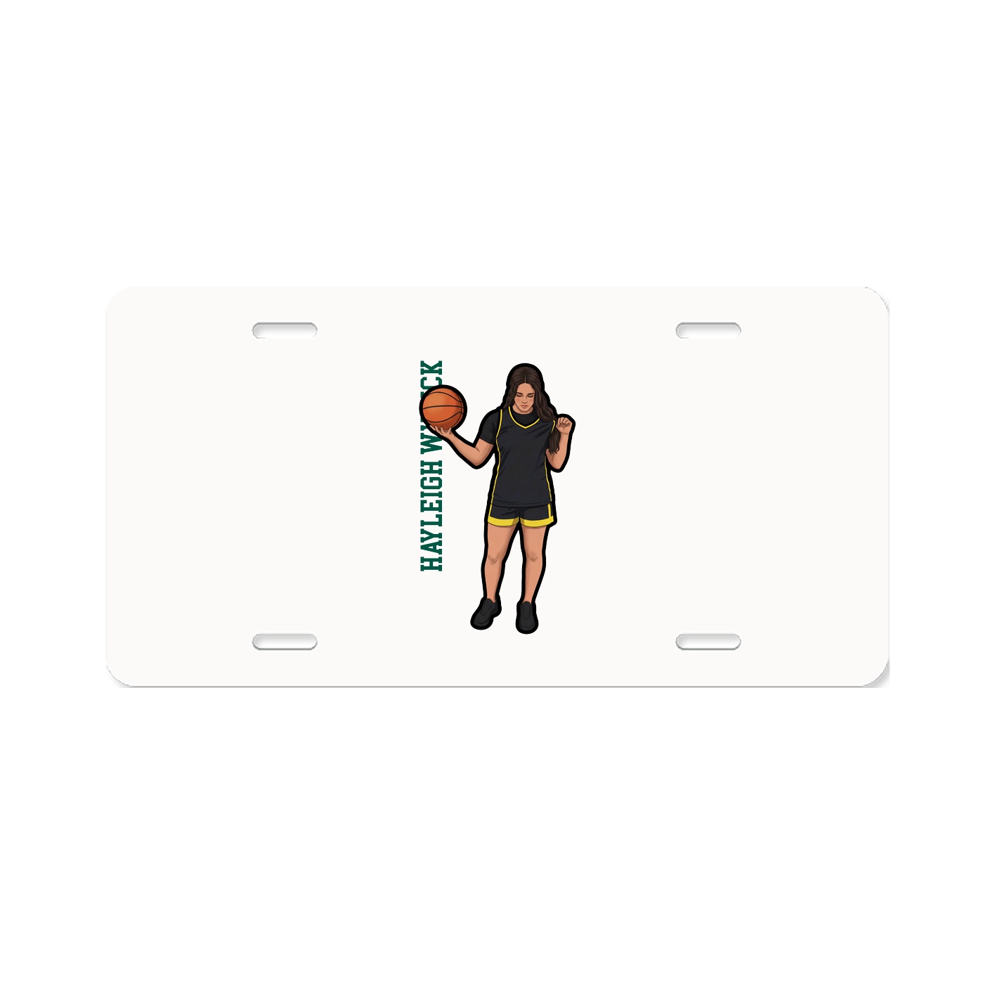 License Plate — Name Vertical in Classic