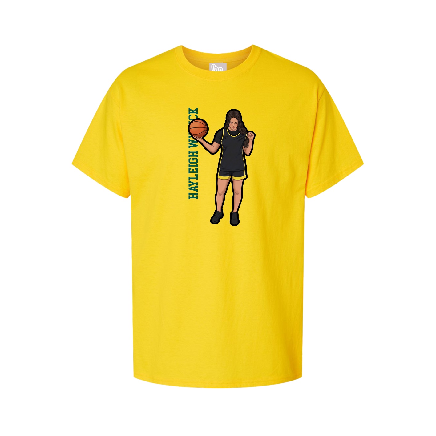 Youth Tee — Name Vertical in Gold