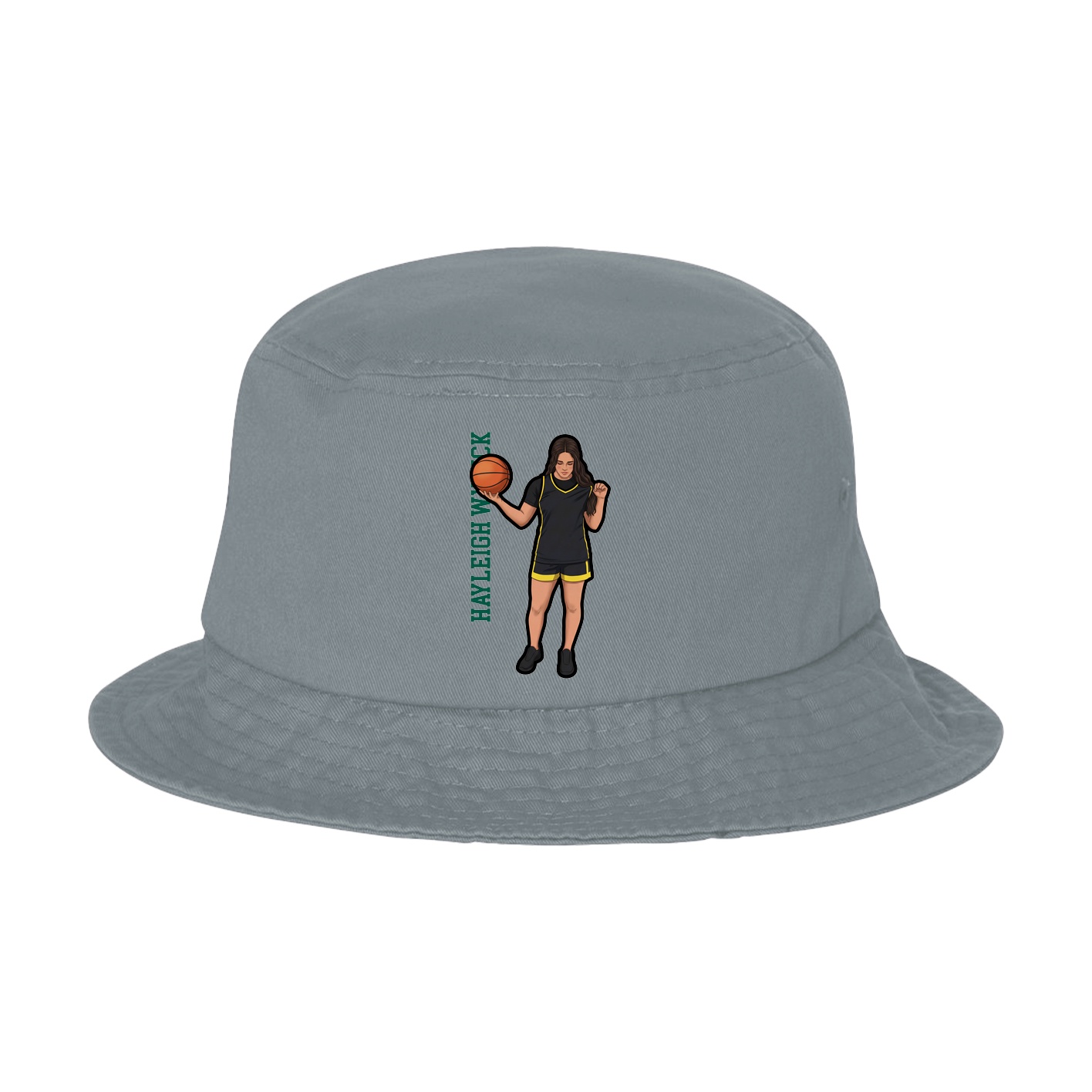 Bucket Cap — Name Vertical in Grey