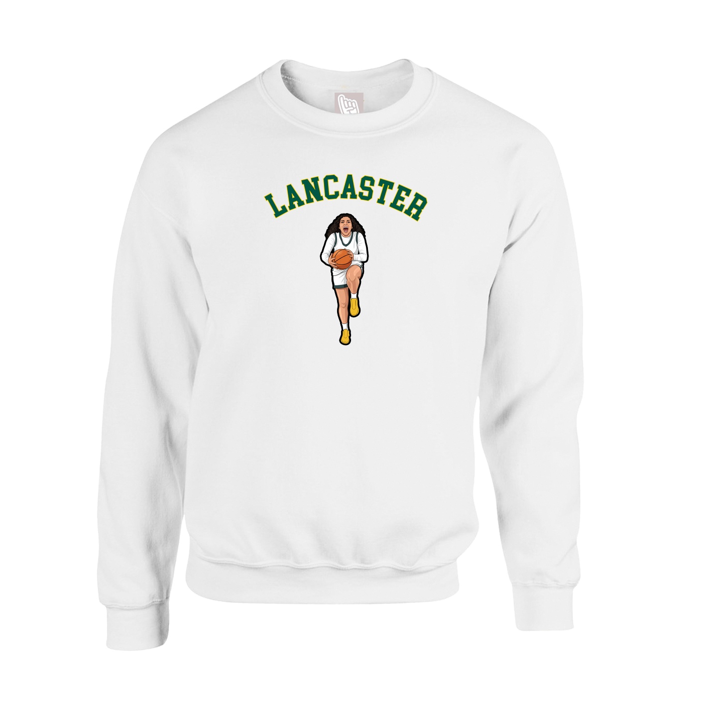 Fleece Crew — Shirsey Arch in White
