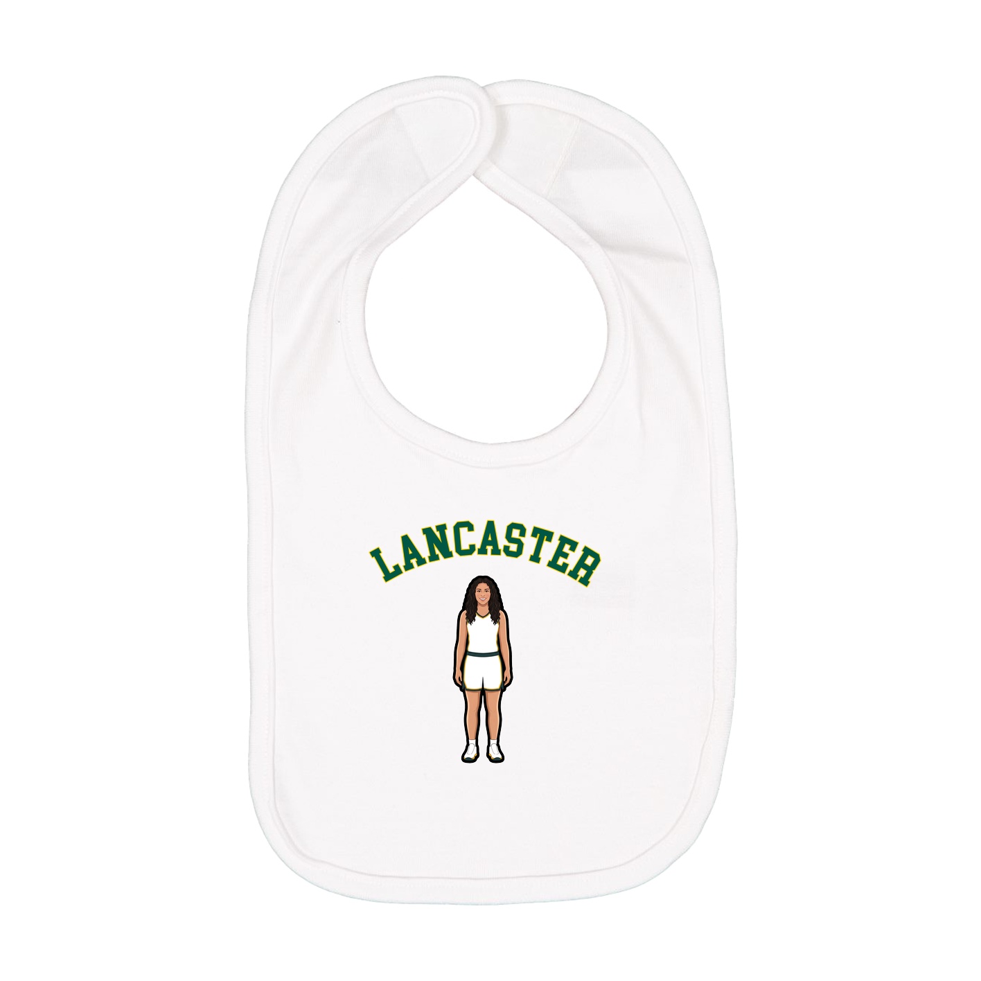 Infant Bib — Shirsey Arch in White