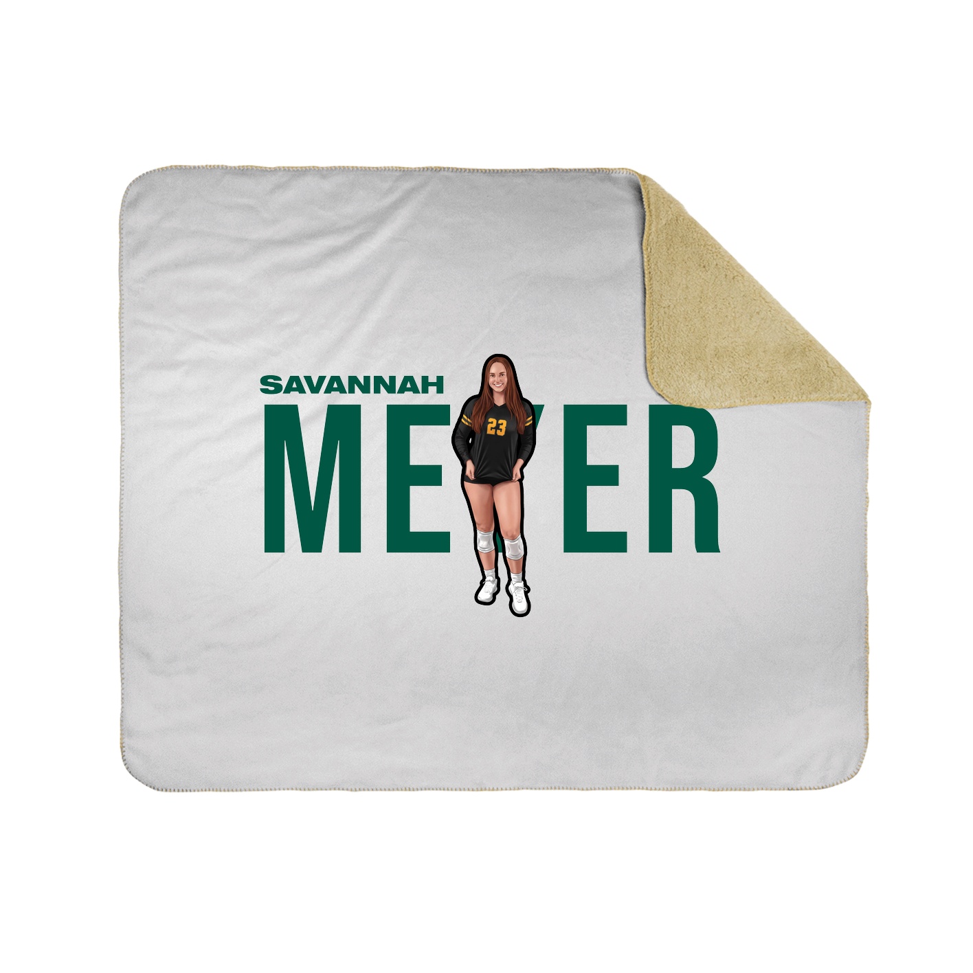 Throw Blanket — Player Name in White