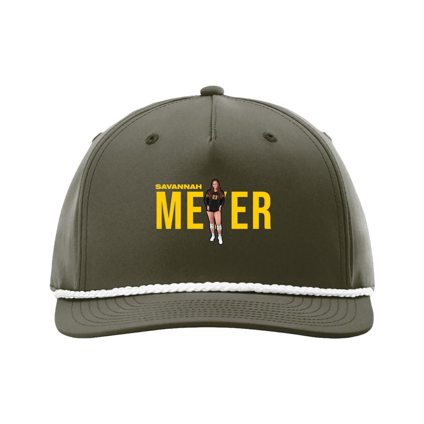 Five-Panel Classic Rope Cap — Player Name in Green