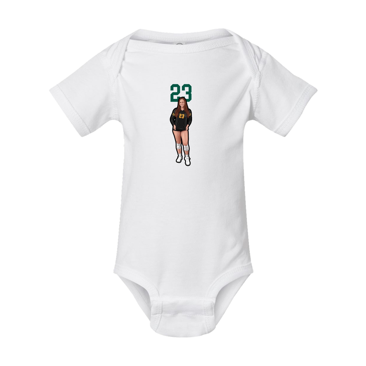 Baby Onesie — Number Top in White