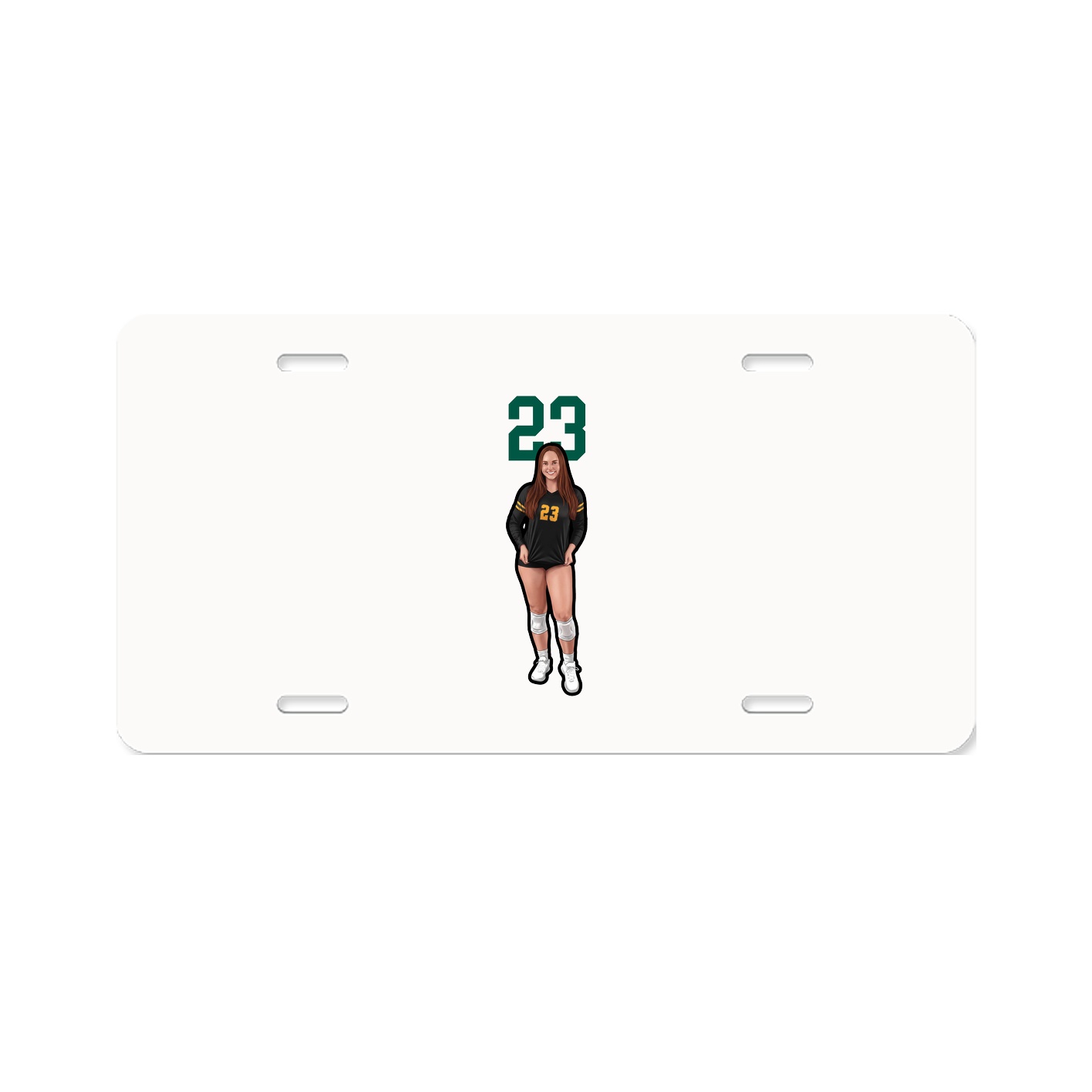 License Plate — Number Top in Classic