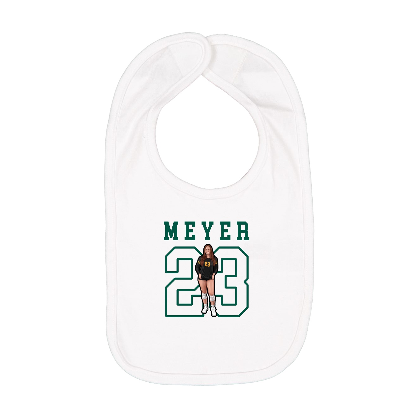 Infant Bib — Shirsey in White