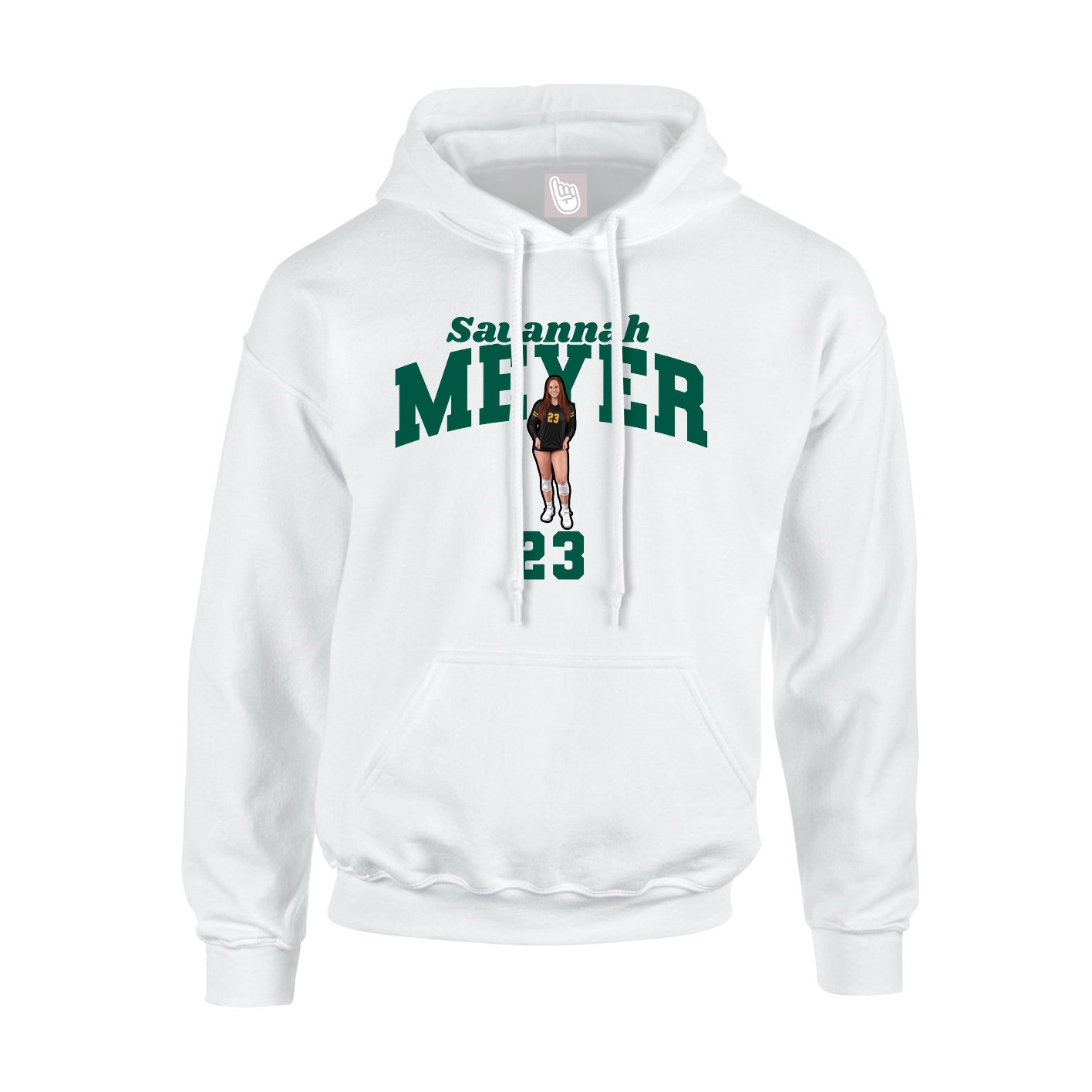 Hoodie — Signature Arch in White