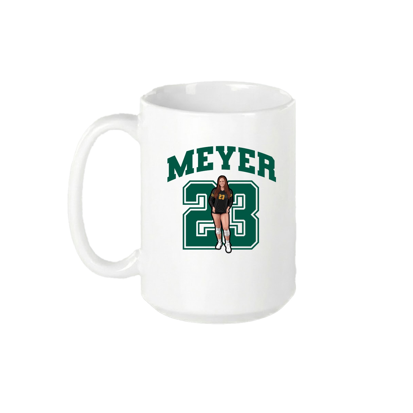 15oz Coffee Mug — Number in White