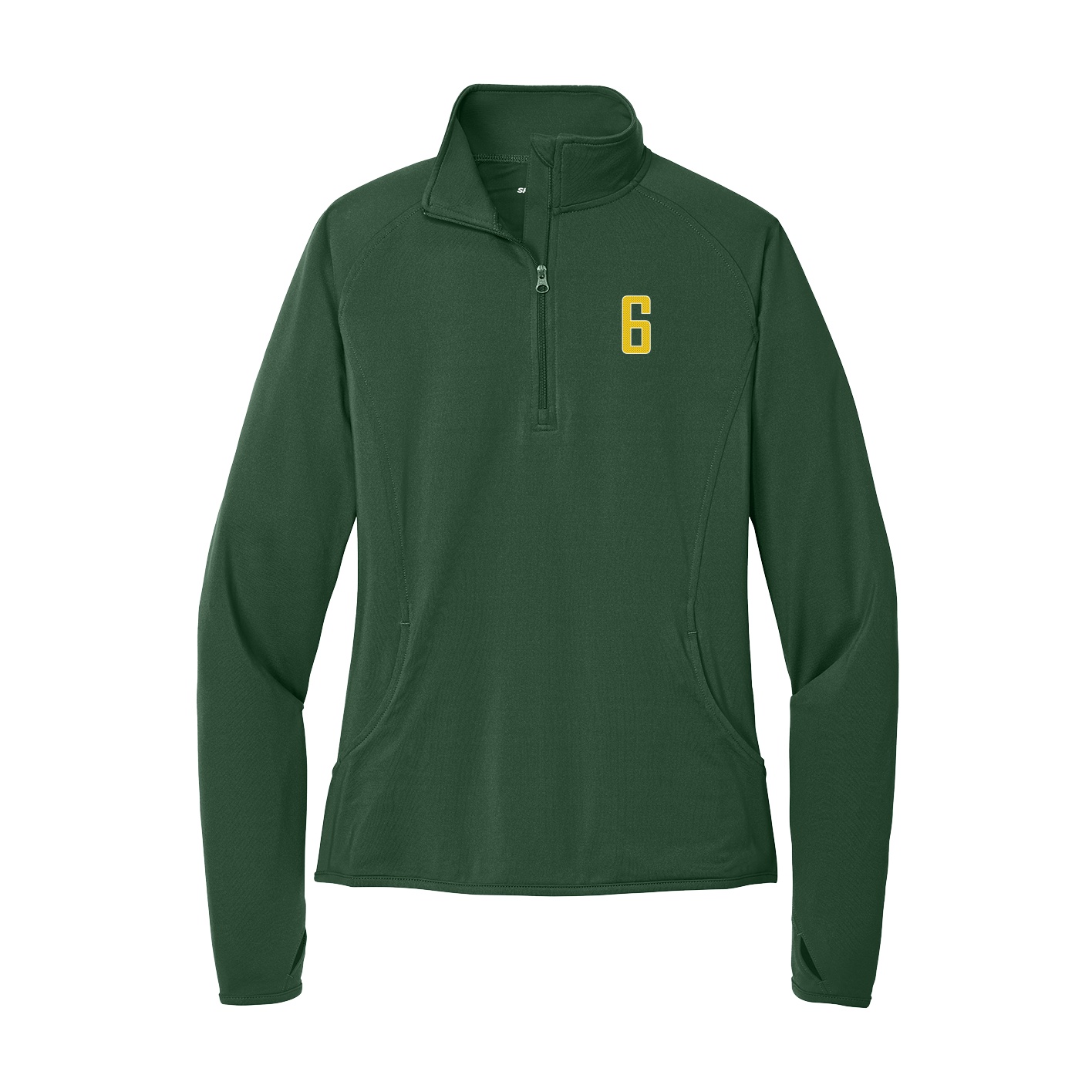Women's Q-Zip Pullover — Front Shirsy in Green