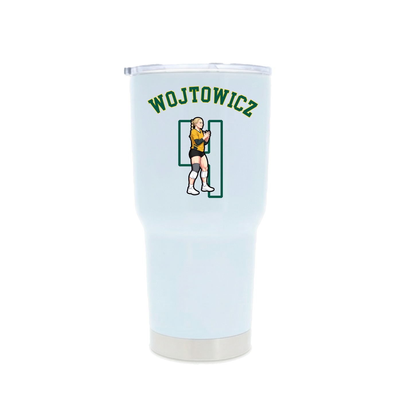 30oz Stainless Steel Tumbler — Shirsey Arch in White