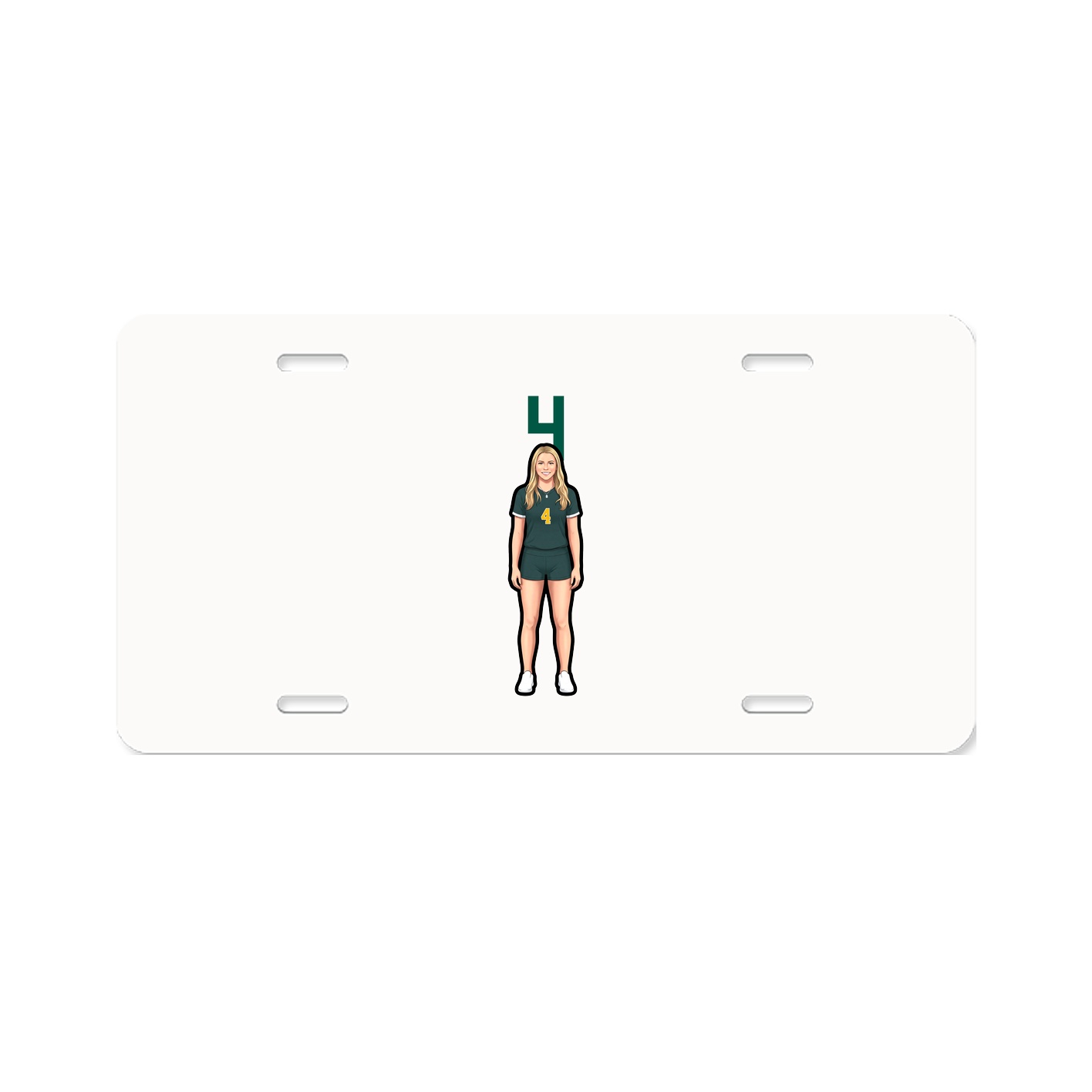 License Plate — Number Top in Classic