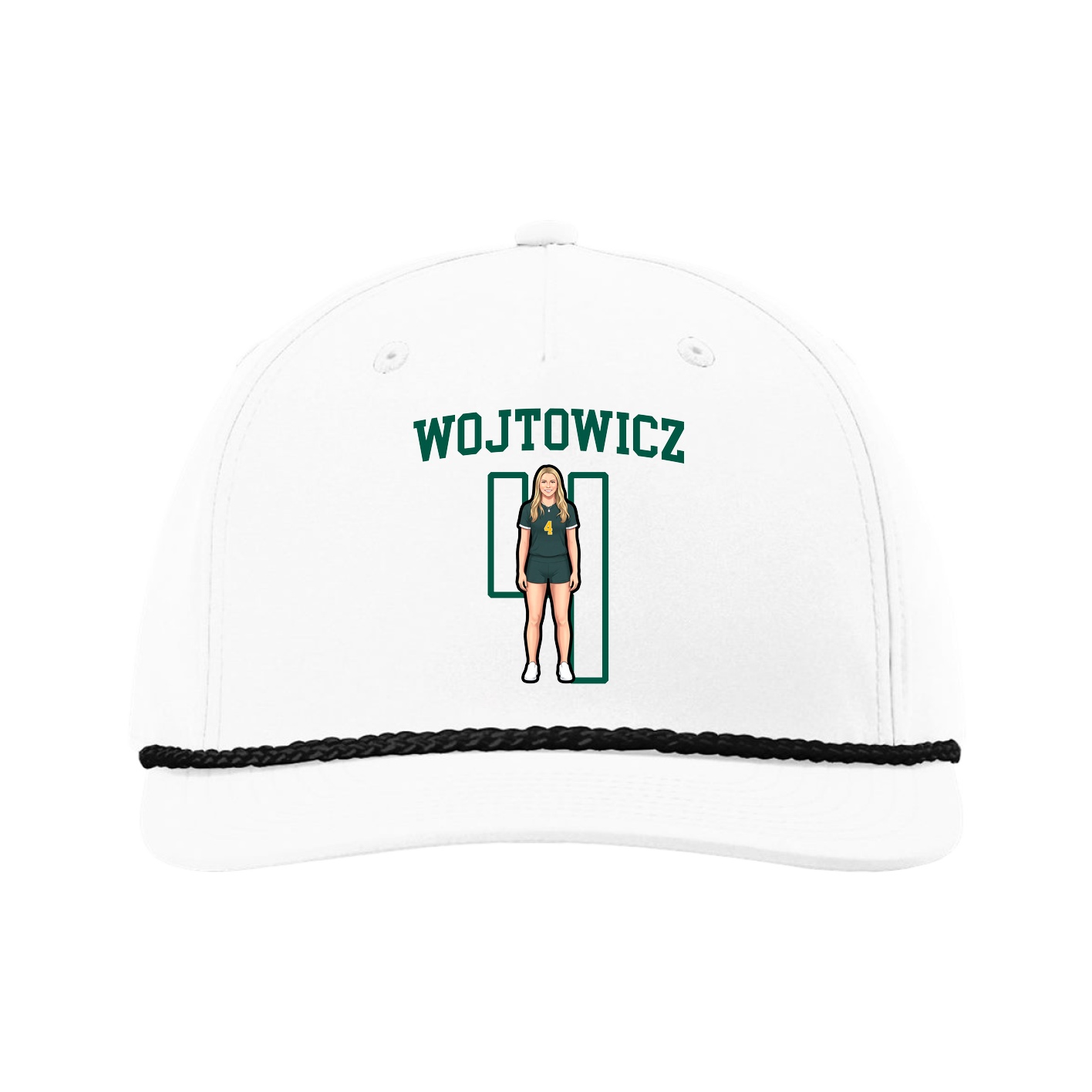 Five-Panel Classic Rope Cap — Shirsey in White