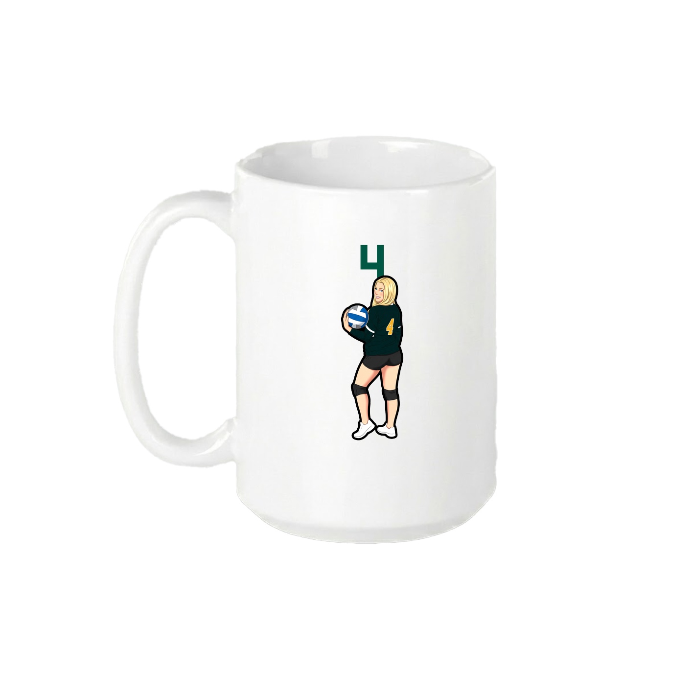 15oz Coffee Mug — Number Top in White