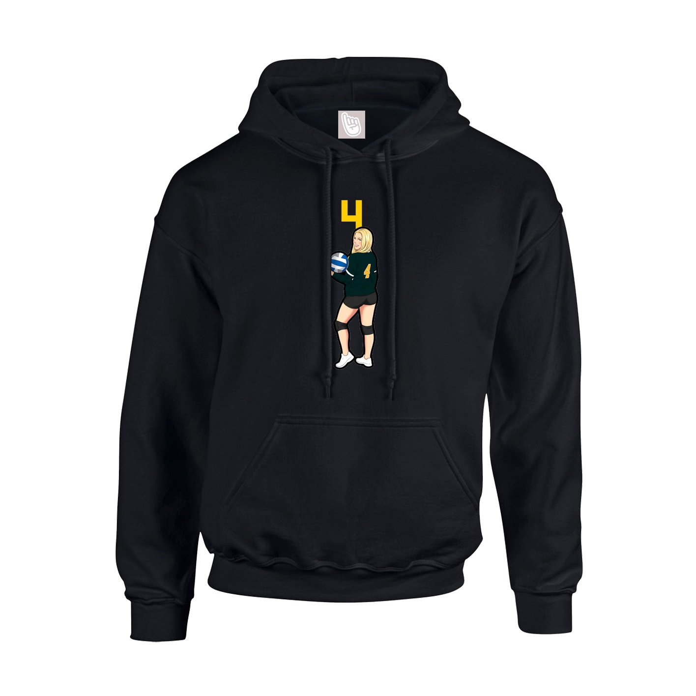 Youth Hoodie — Number Top in Black