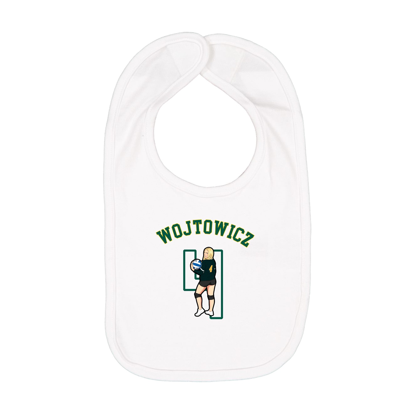Infant Bib — Shirsey Arch in White