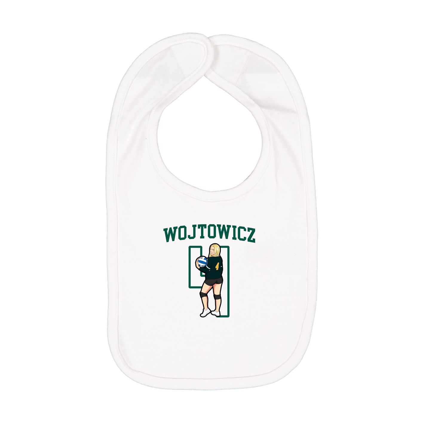 Infant Bib — Shirsey in White