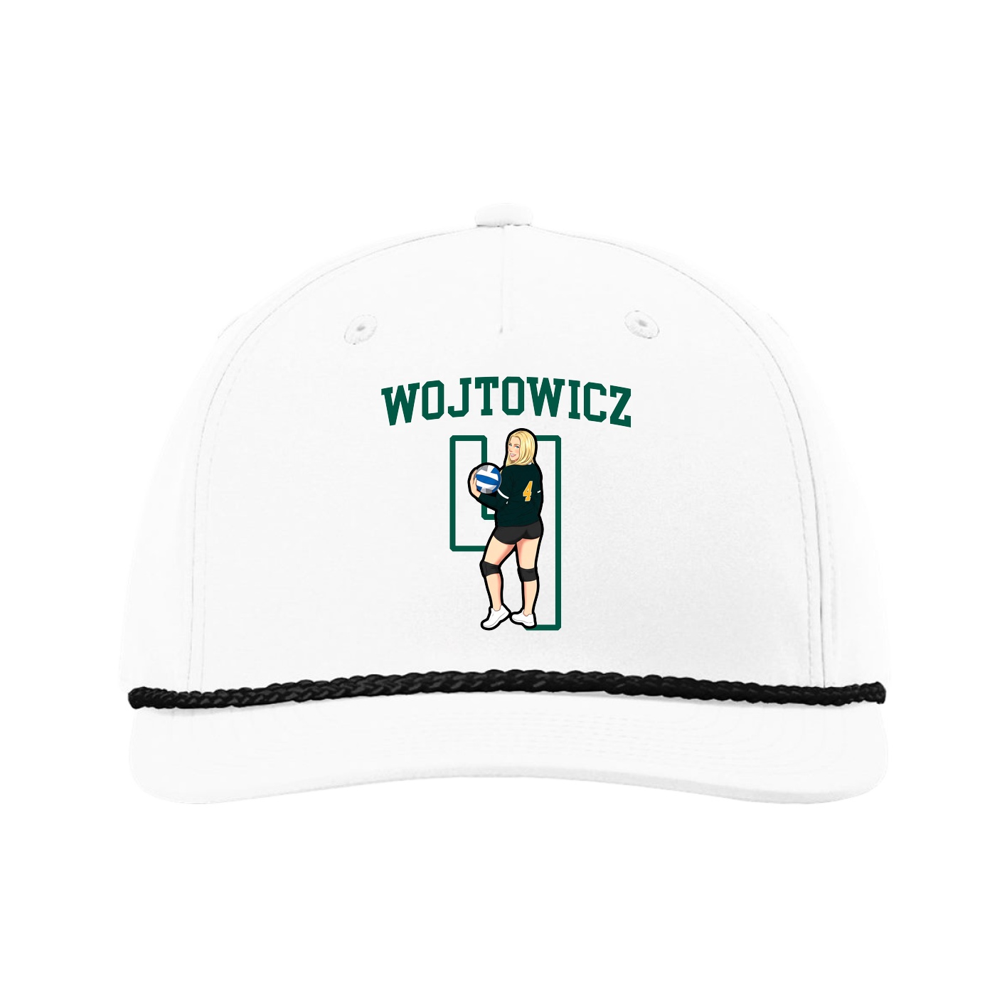 Five-Panel Classic Rope Cap — Shirsey in White