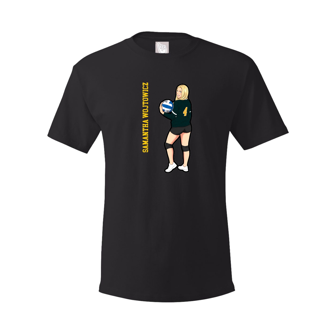 Youth Tee — Name Vertical in Black