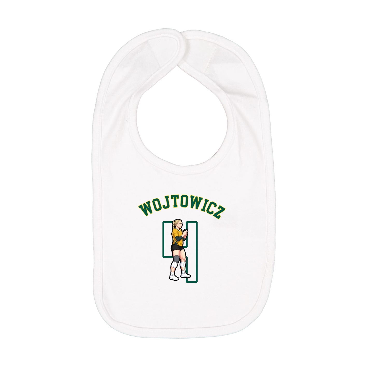 Infant Bib — Shirsey Arch in White