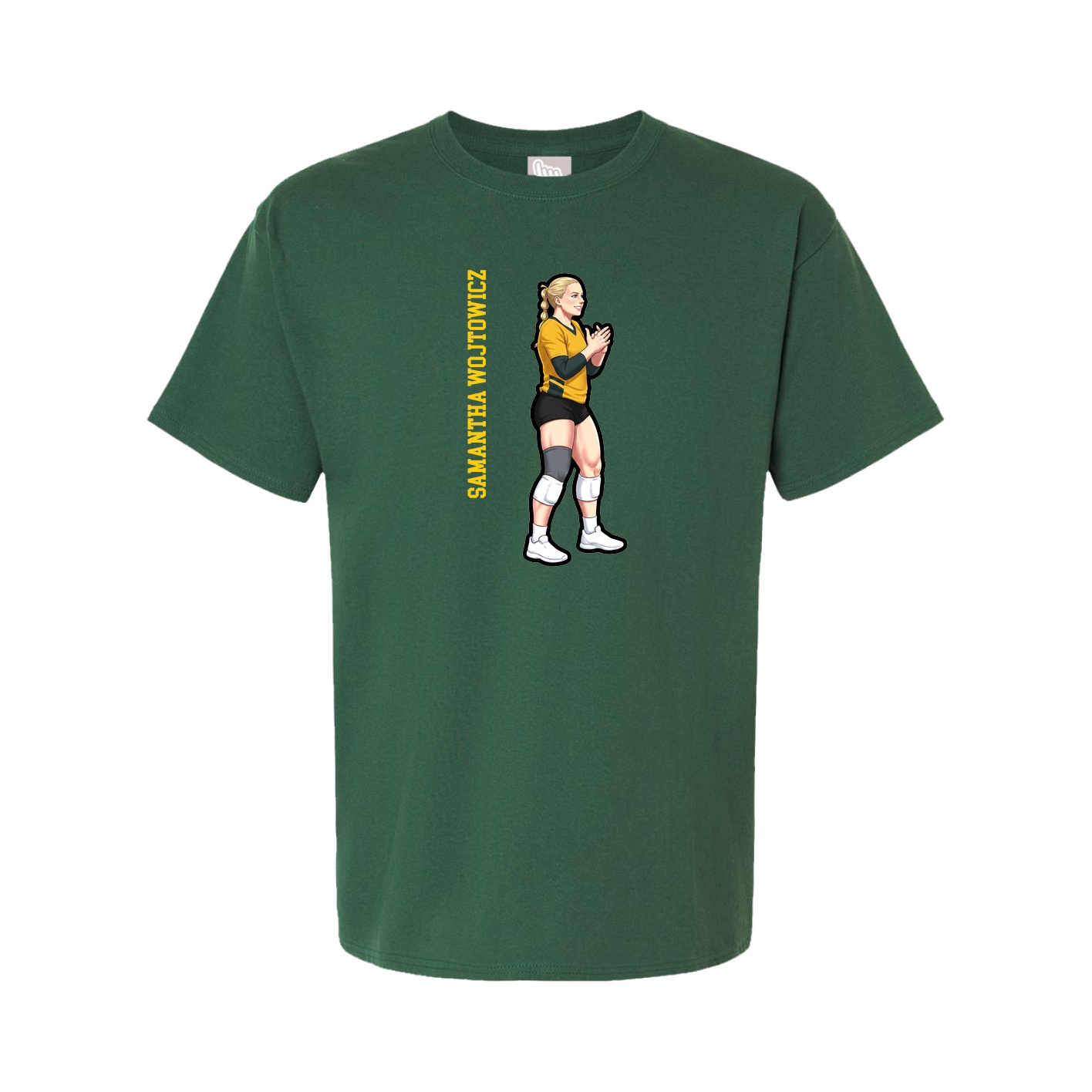 Youth Tee — Name Vertical in Green