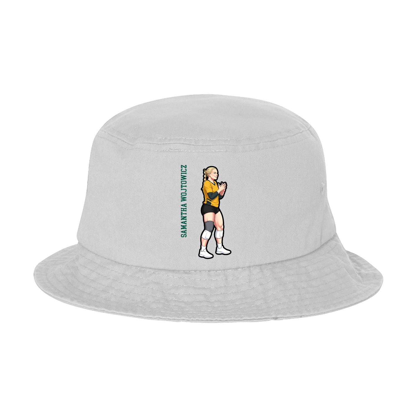 Bucket Cap — Name Vertical in White