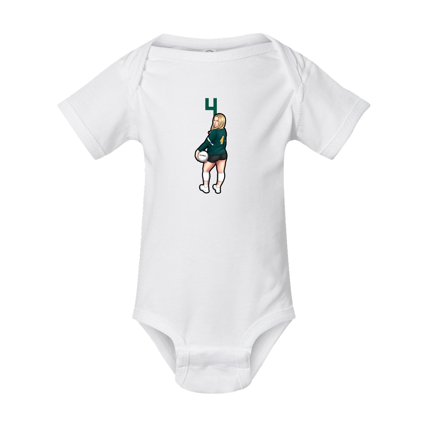 Baby Onesie — Number Top in White
