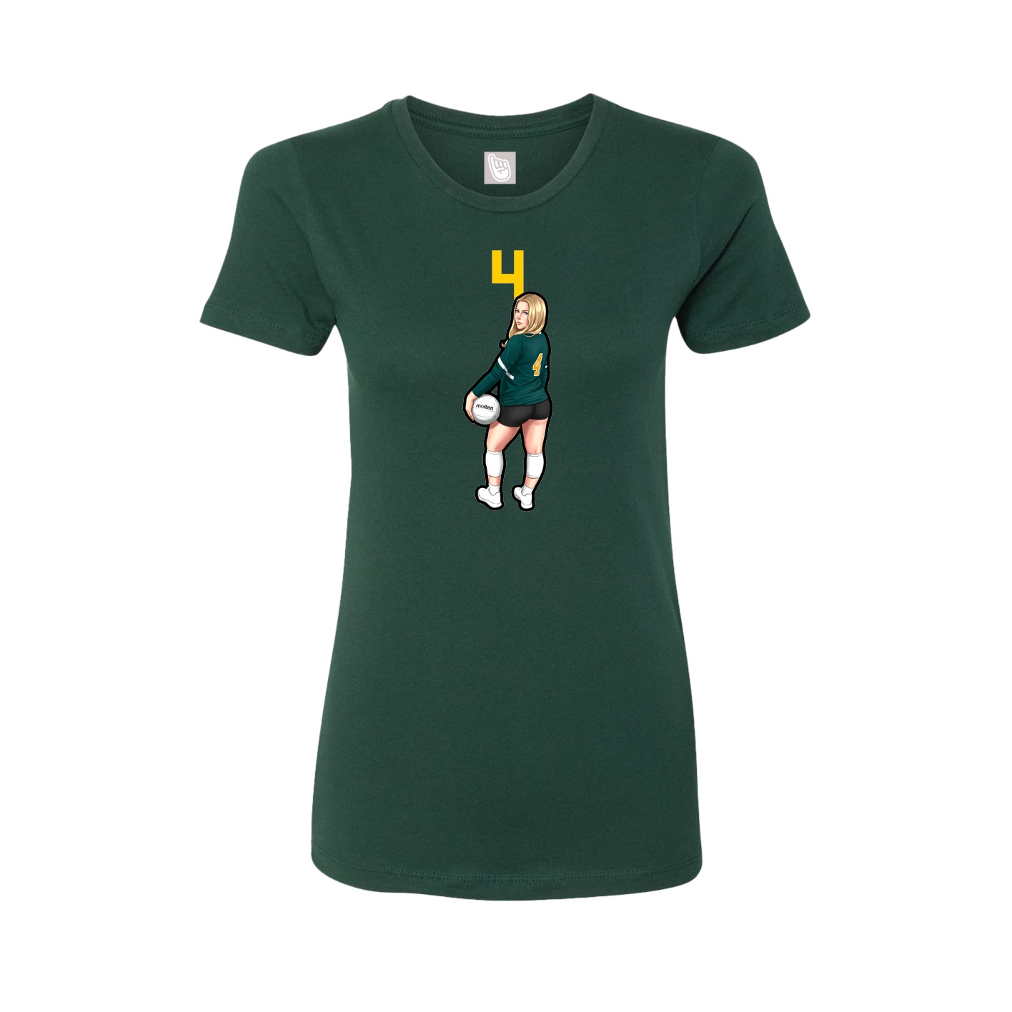 Womens Tee — Number Top in Green