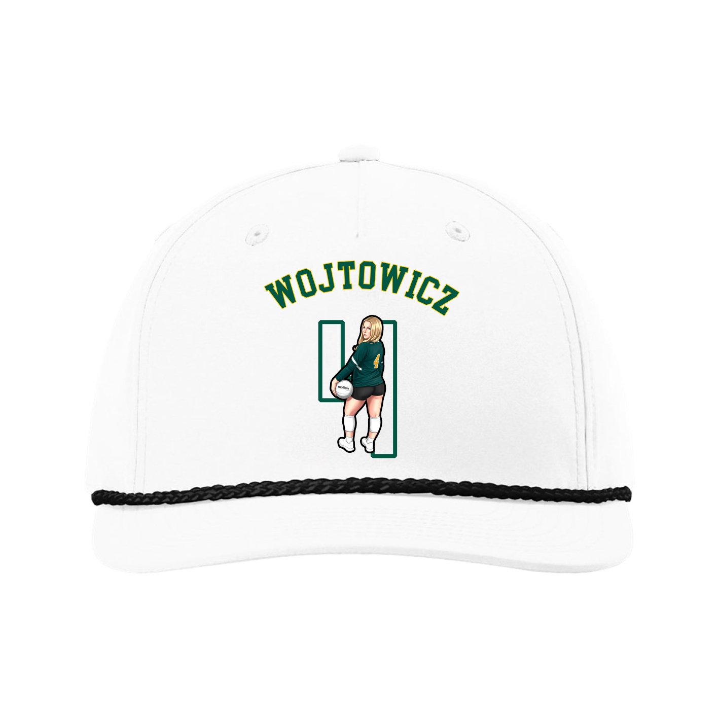 Five-Panel Classic Rope Cap — Shirsey Arch in White