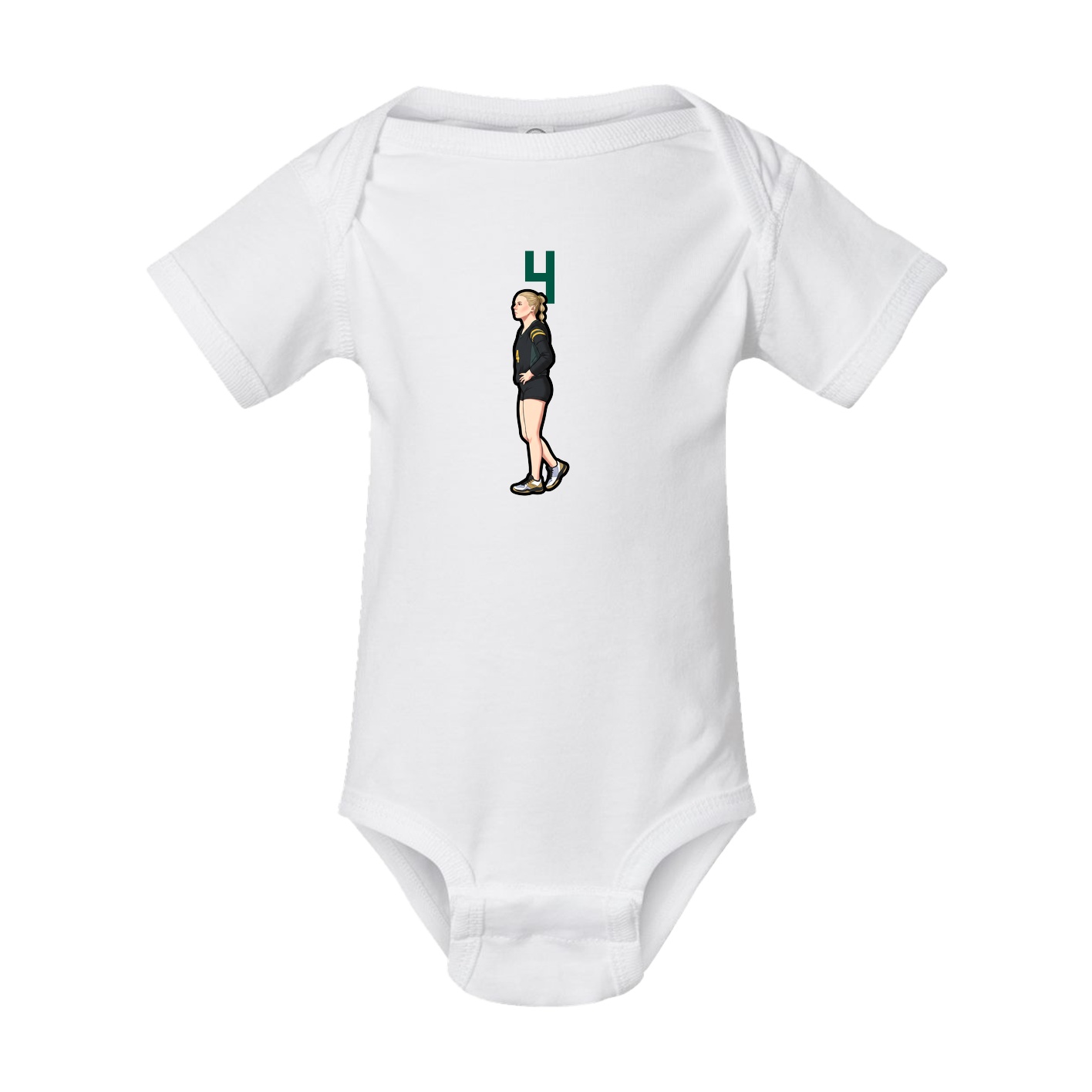 Baby Onesie — Number Top in White