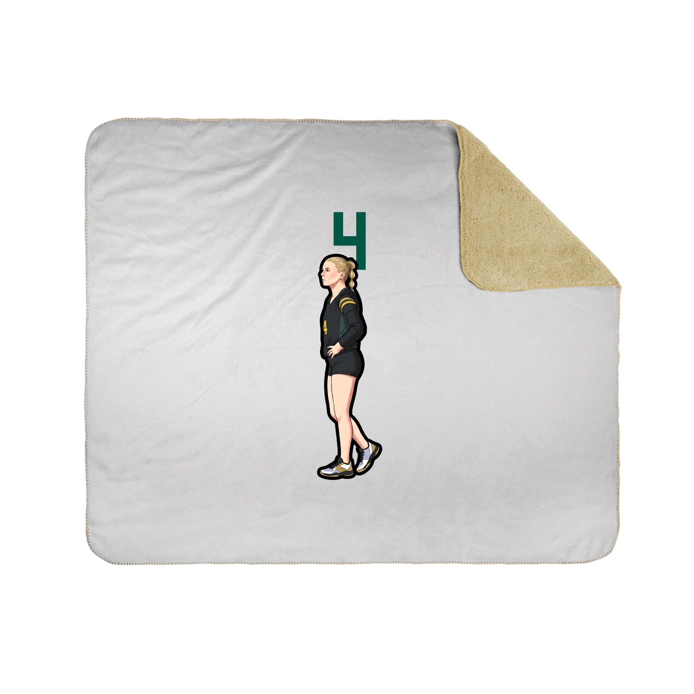 Throw Blanket — Number Top in White