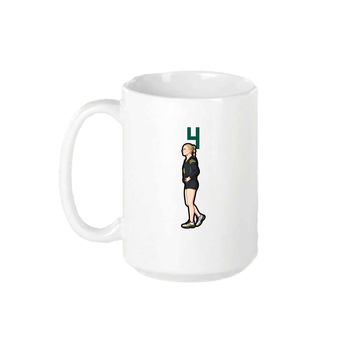 15oz Coffee Mug — Number Top in White