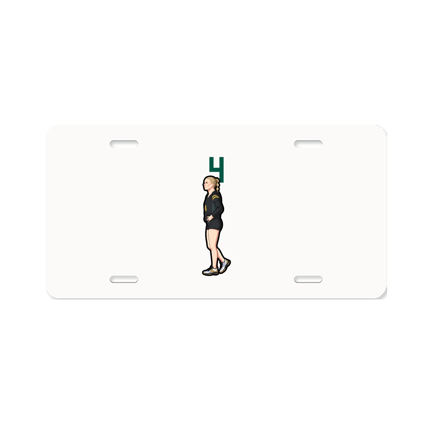 License Plate — Number Top in Classic