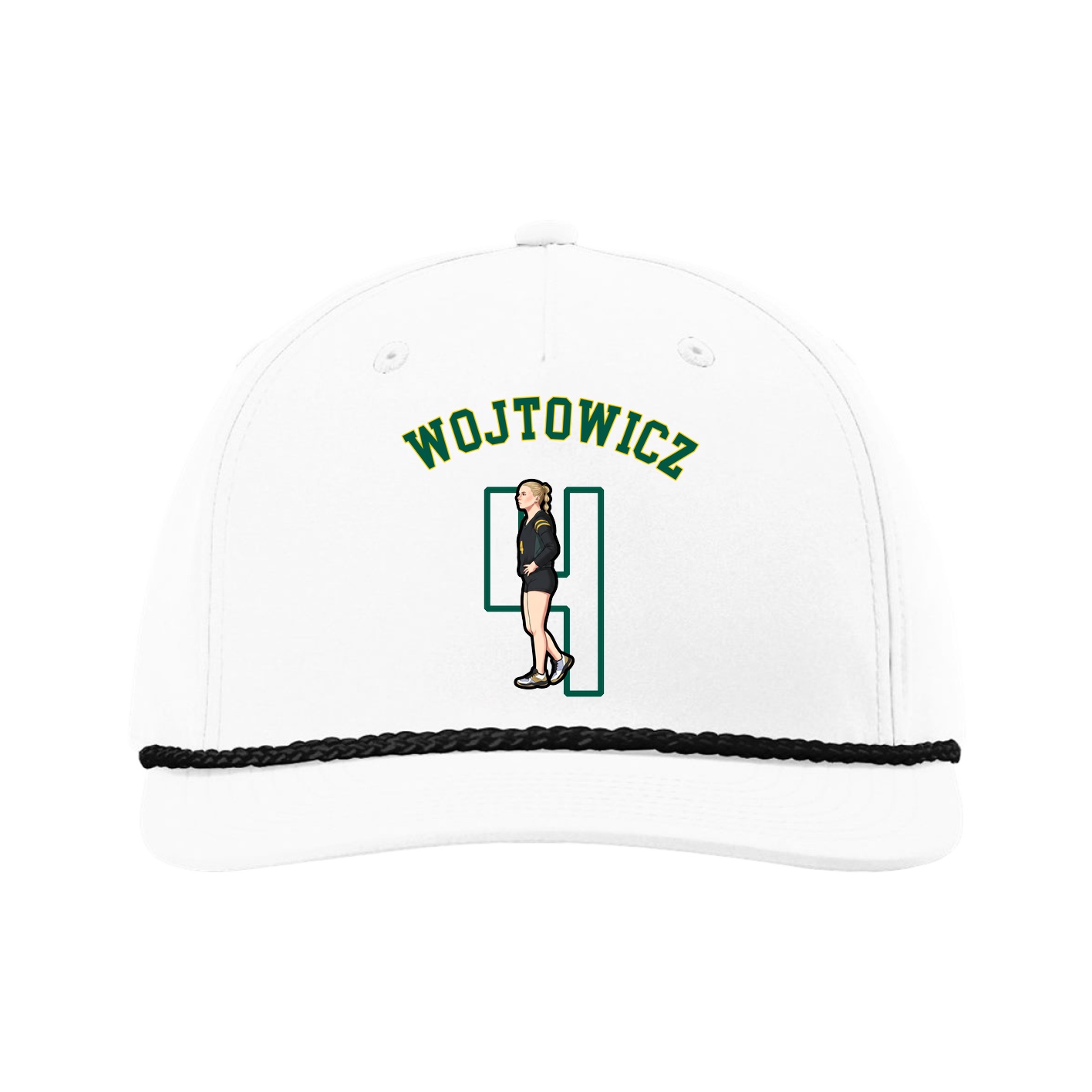 Five-Panel Classic Rope Cap — Shirsey Arch in White