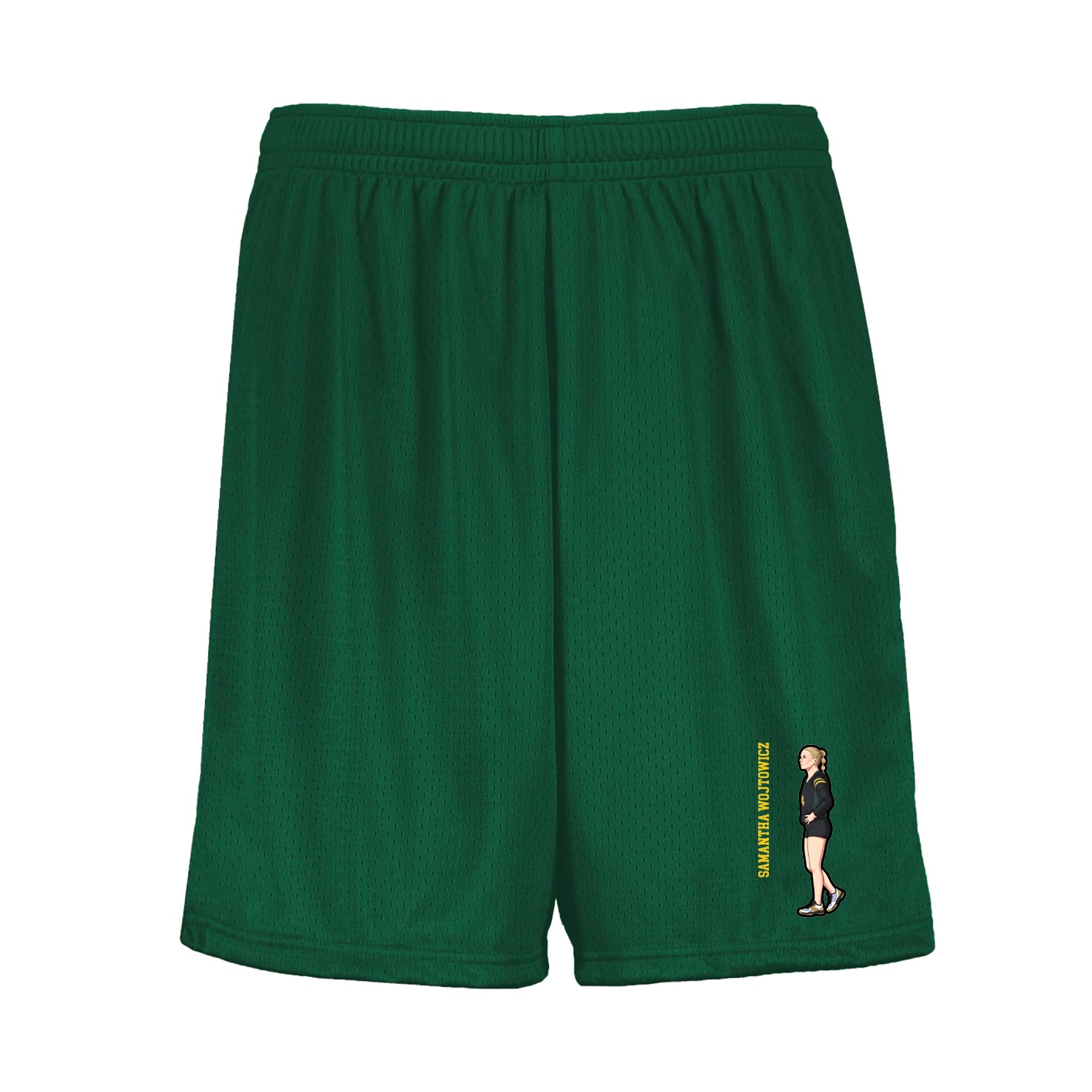 Shorts — Name Vertical in Green