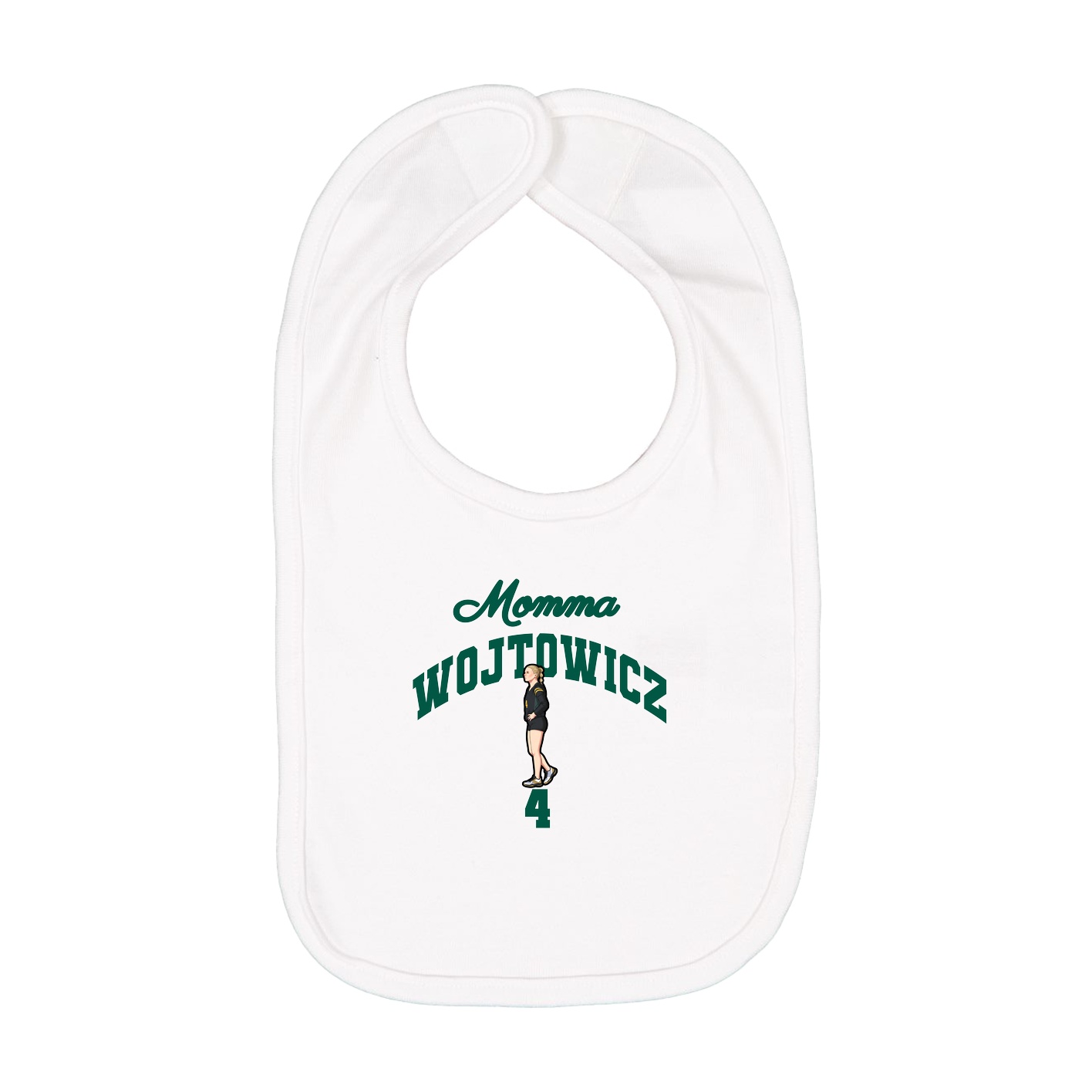 Infant Bib — Mothers Day Arch in White
