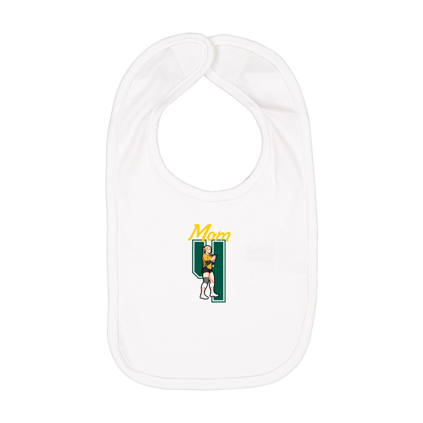 Infant Bib — Mothers Day Shirsey in White