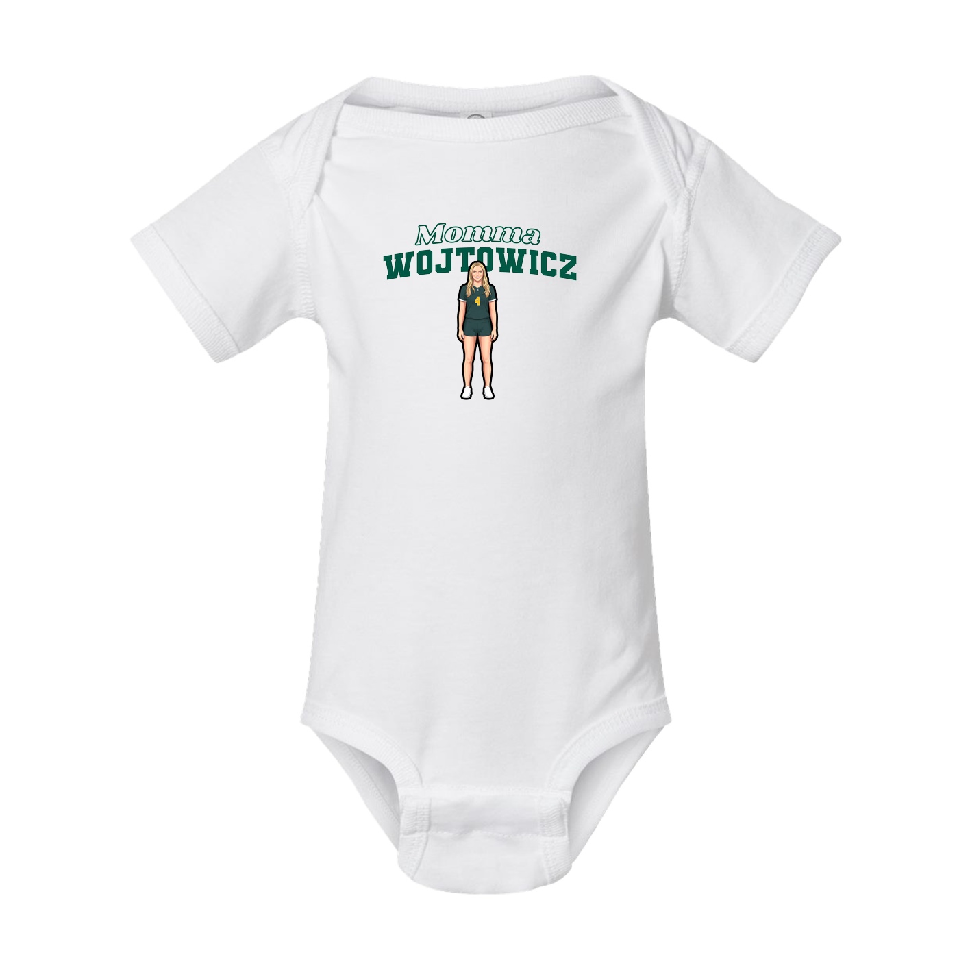 Baby Onesie — Mothers Day Block in White