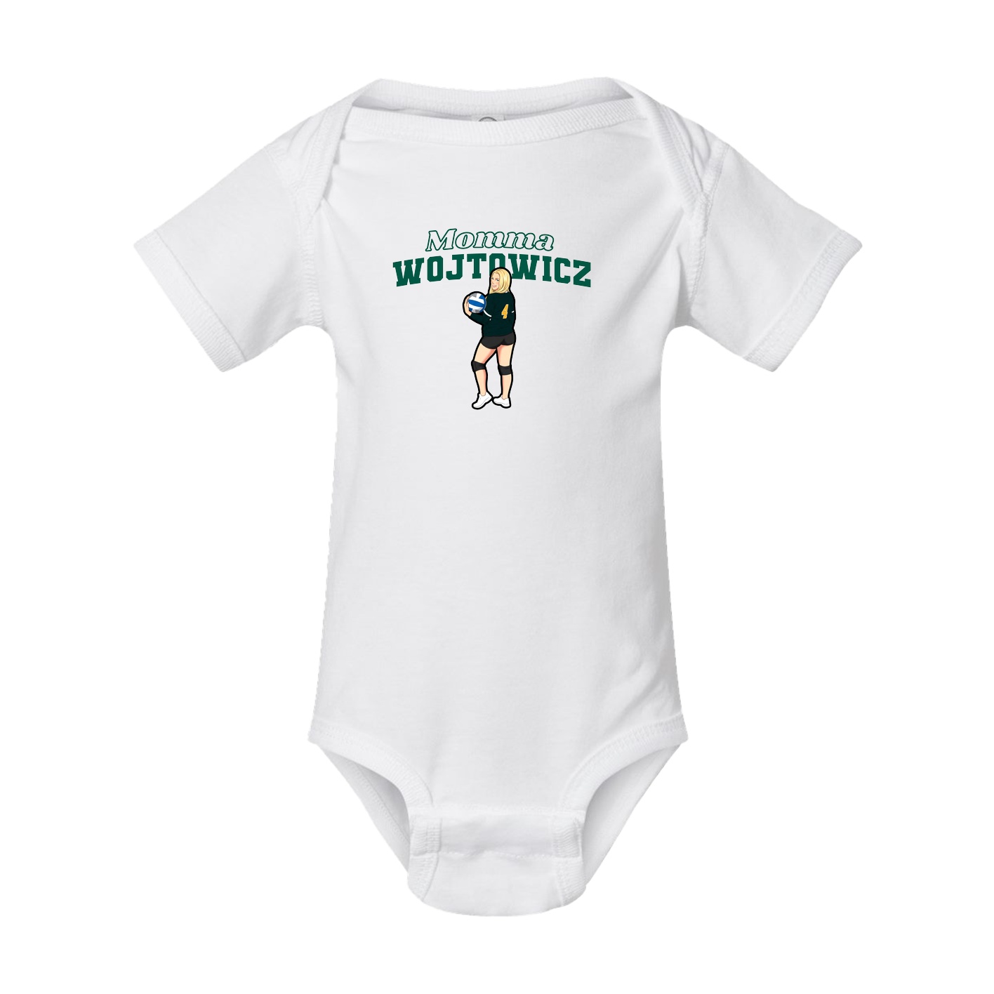 Baby Onesie — Mothers Day Block in White