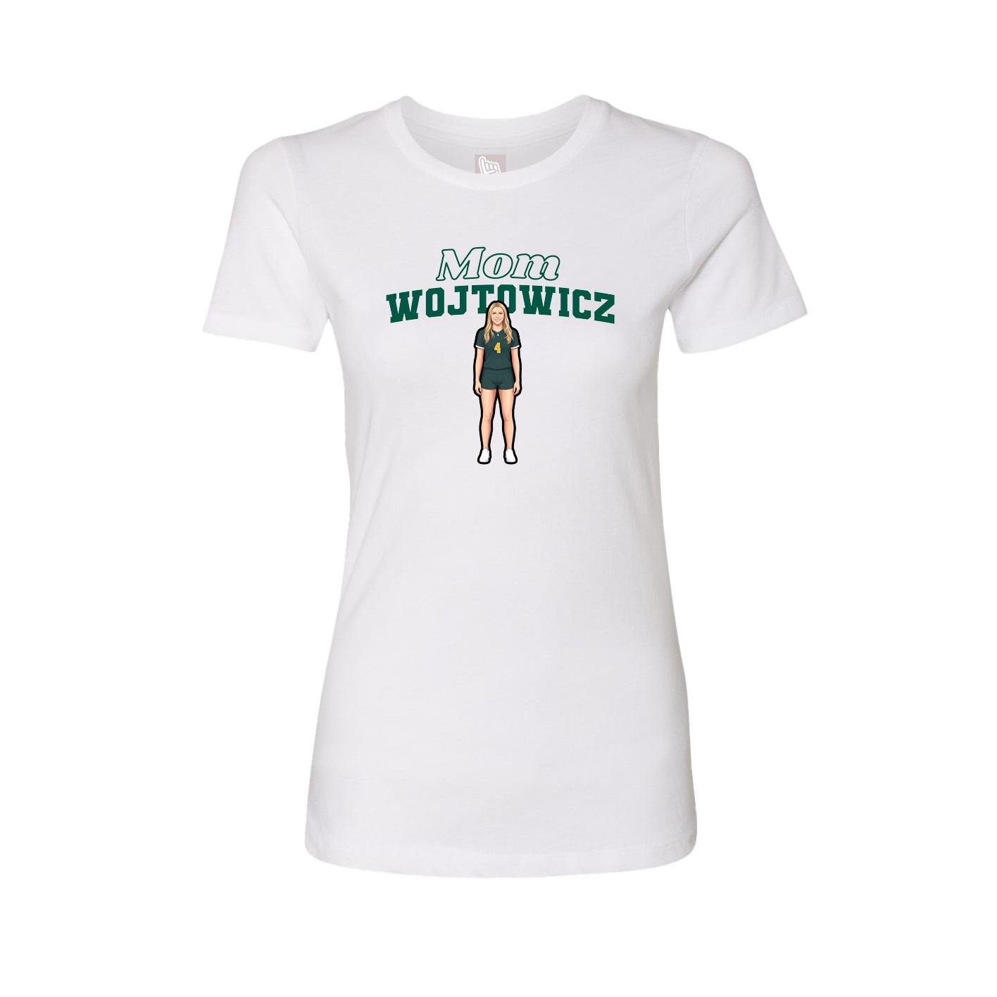 Womens Tee — Mothers Day Block in White