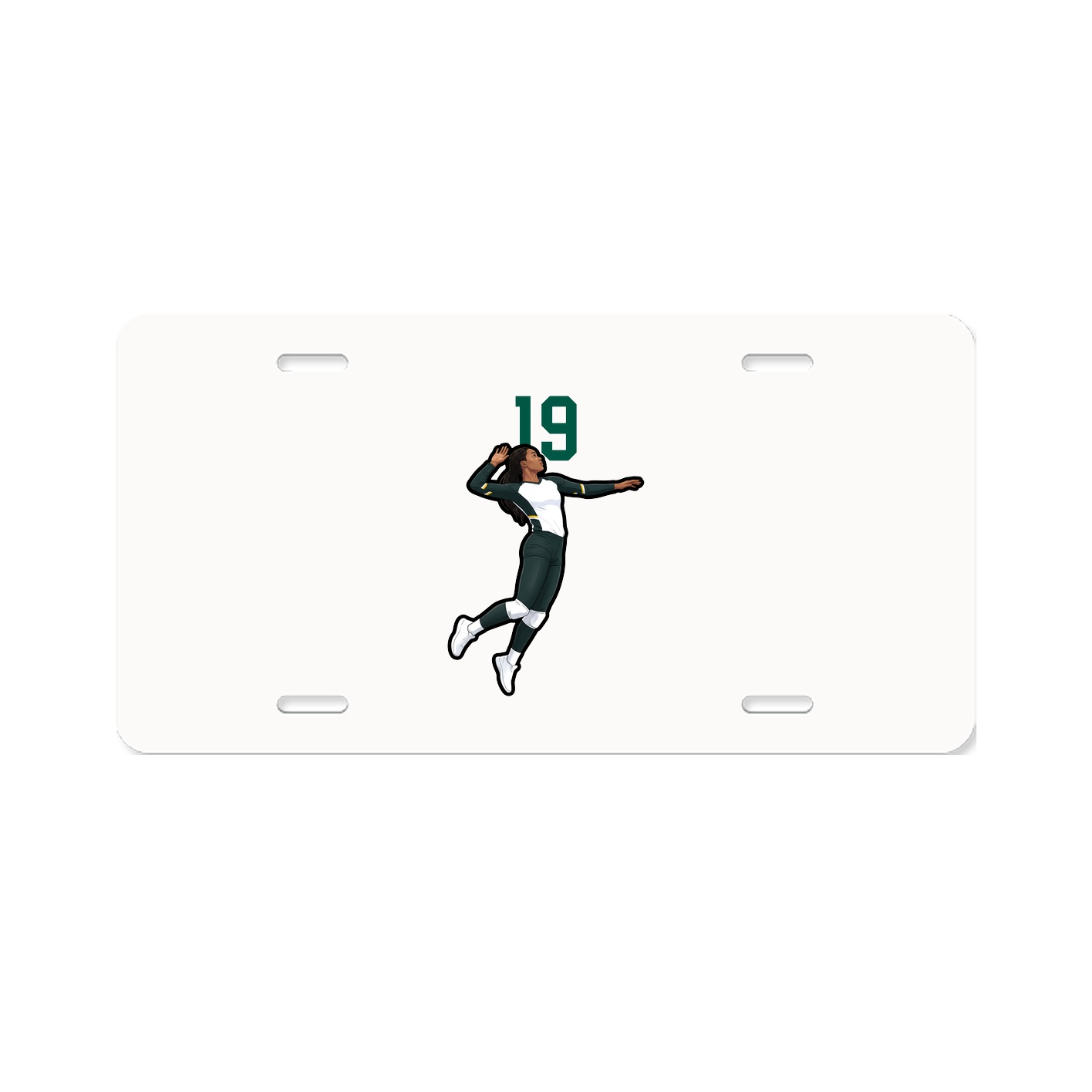 License Plate — Number Top in Classic