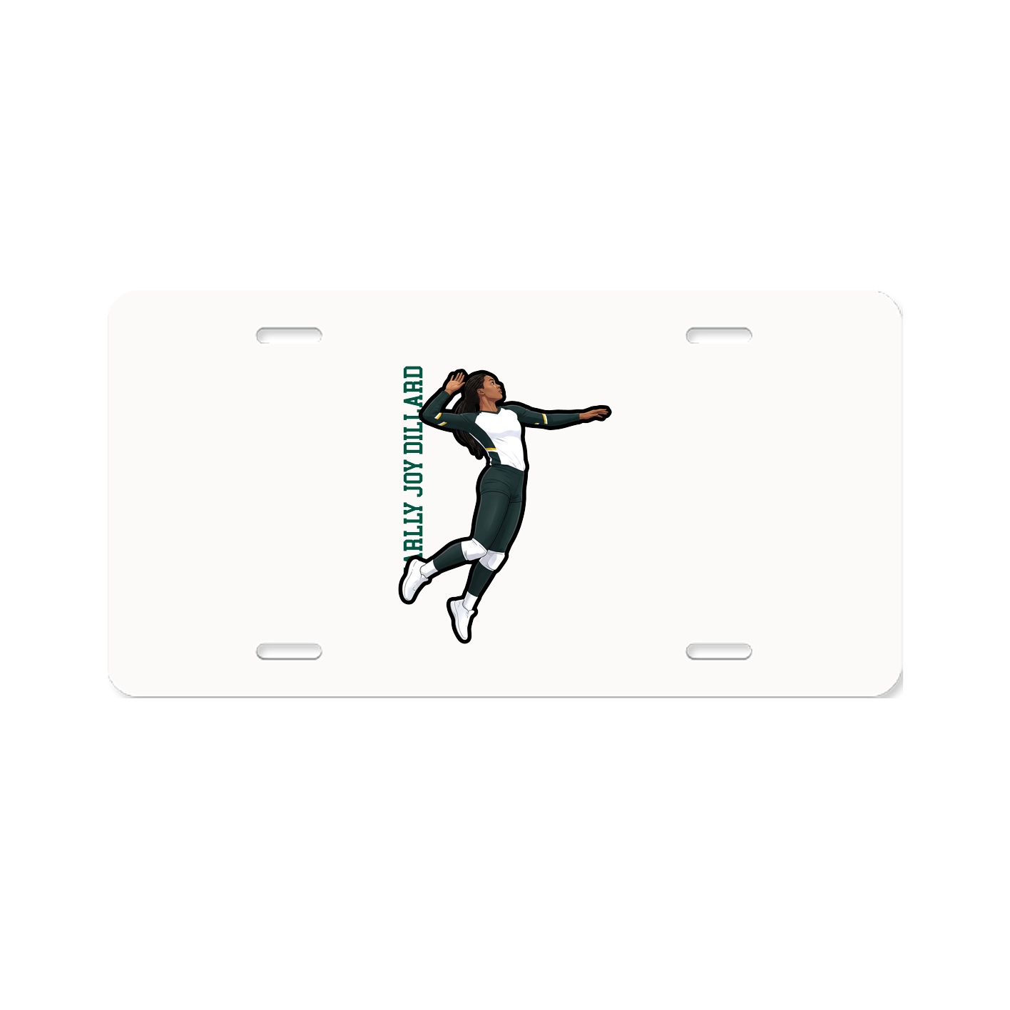 License Plate — Name Vertical in Classic