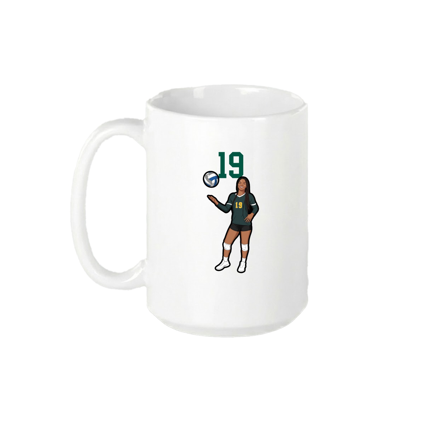 15oz Coffee Mug — Number Top in White