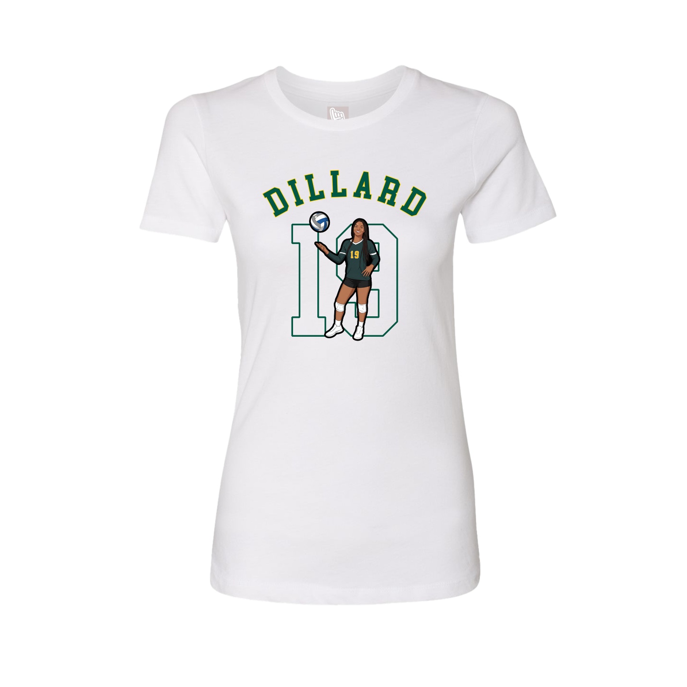 Fitted Women's Tee — Shirsey Arch in White