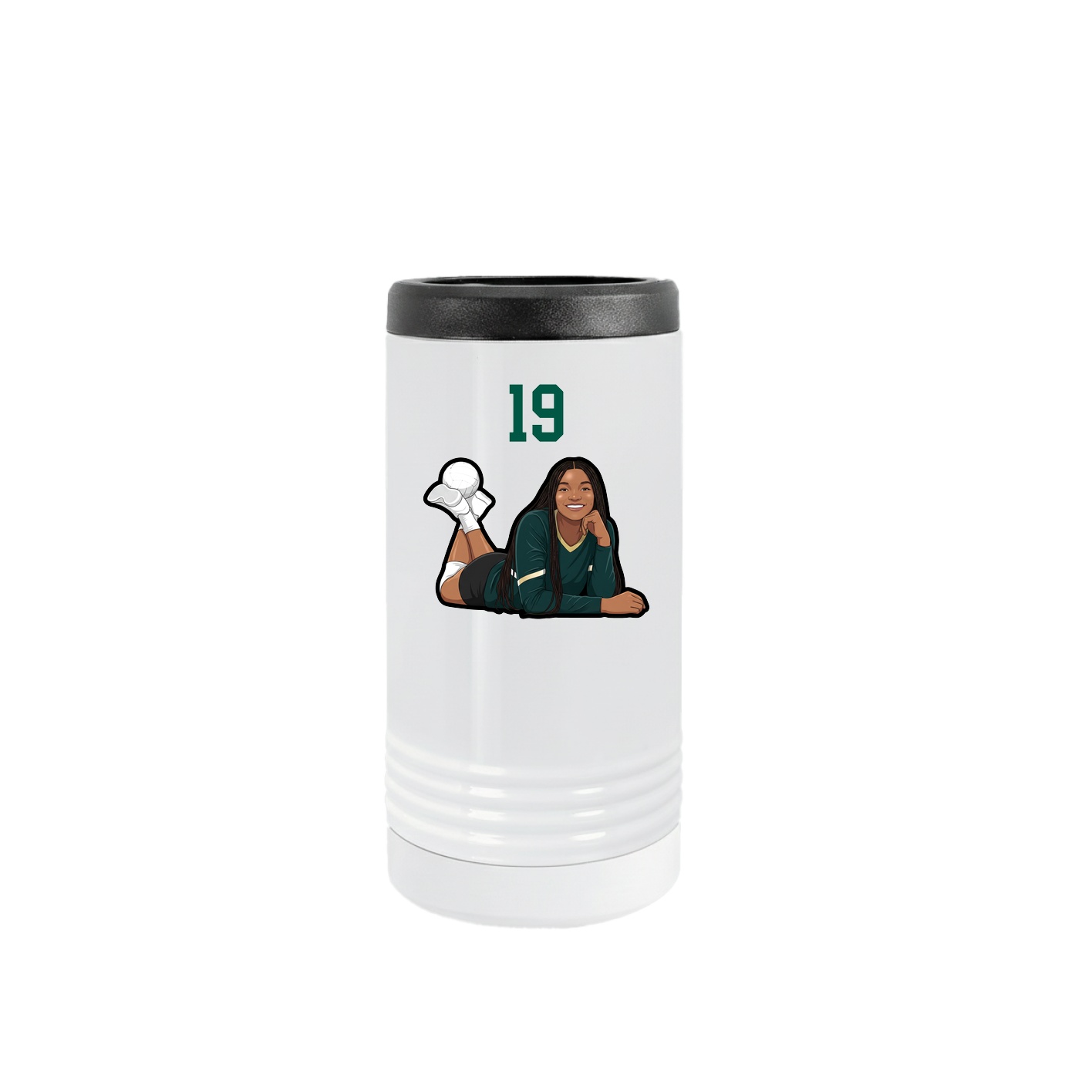 Slim Beverage Holder — Number Top in White