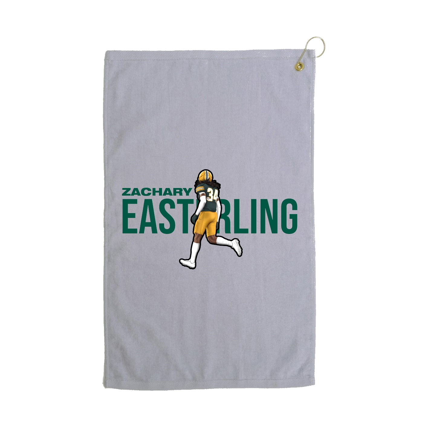 Golf Towel — Player Name in Grey