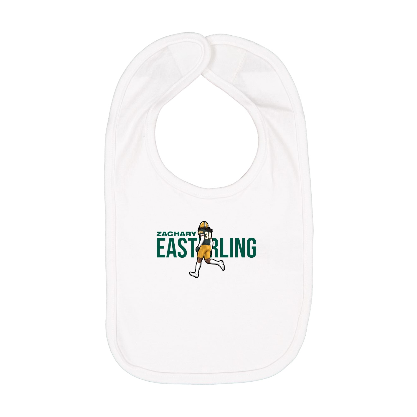 Infant Bib — Player Name in White